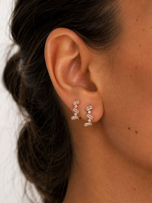 Boucles d’oreilles baguette