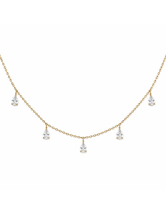 Collier gouttes pendantes