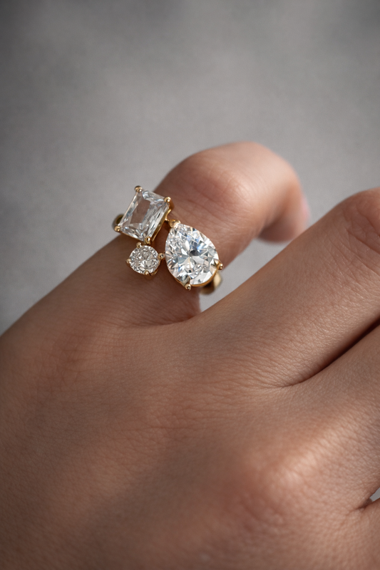 Bague 3 diamants