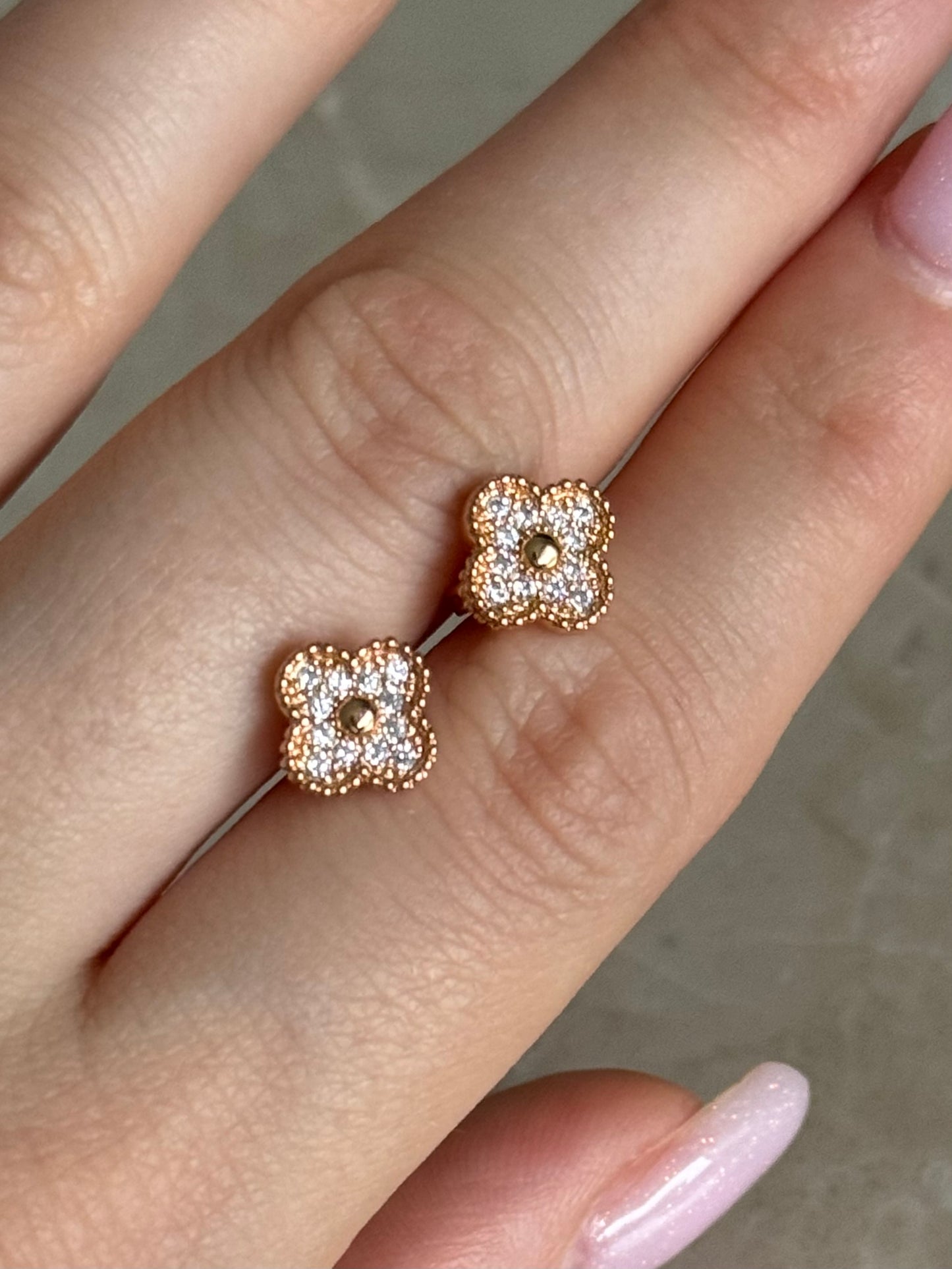 Boucles d'oreilles trefles