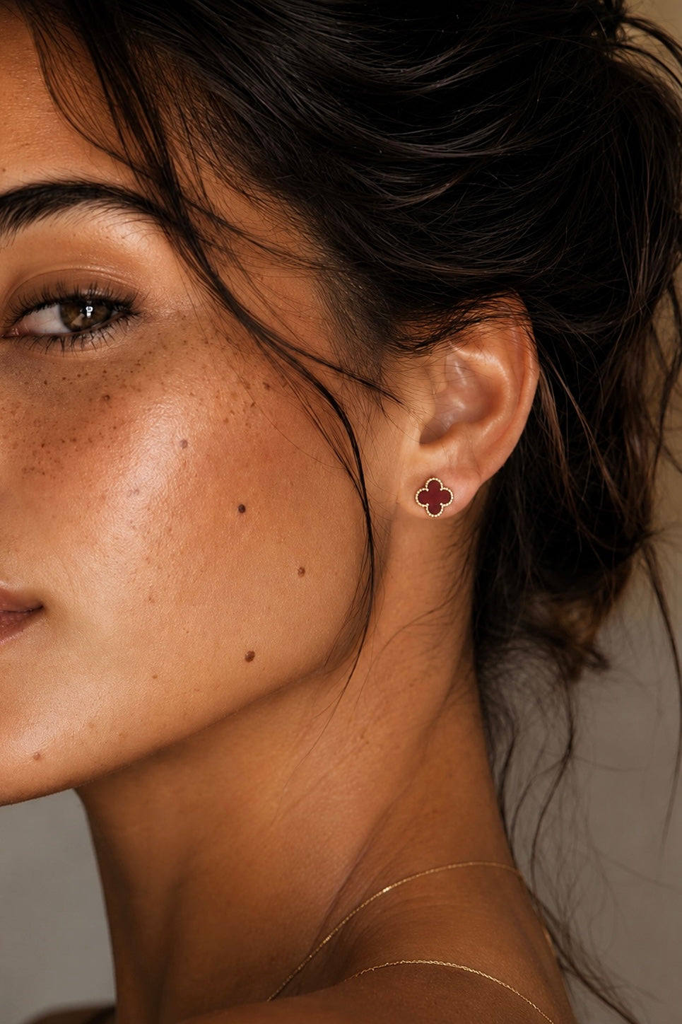 Boucle d'oreille trefle