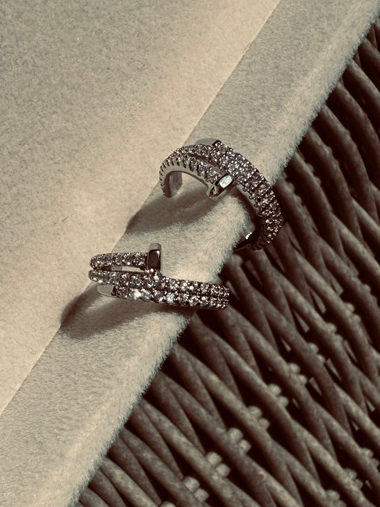 Boucles d'oreilles clou argent