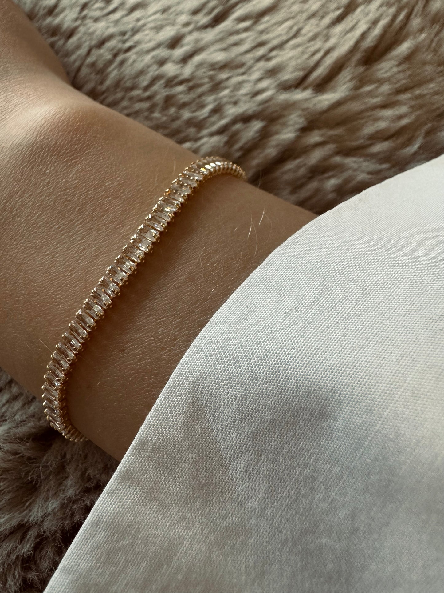 Bracelet diamants baguette