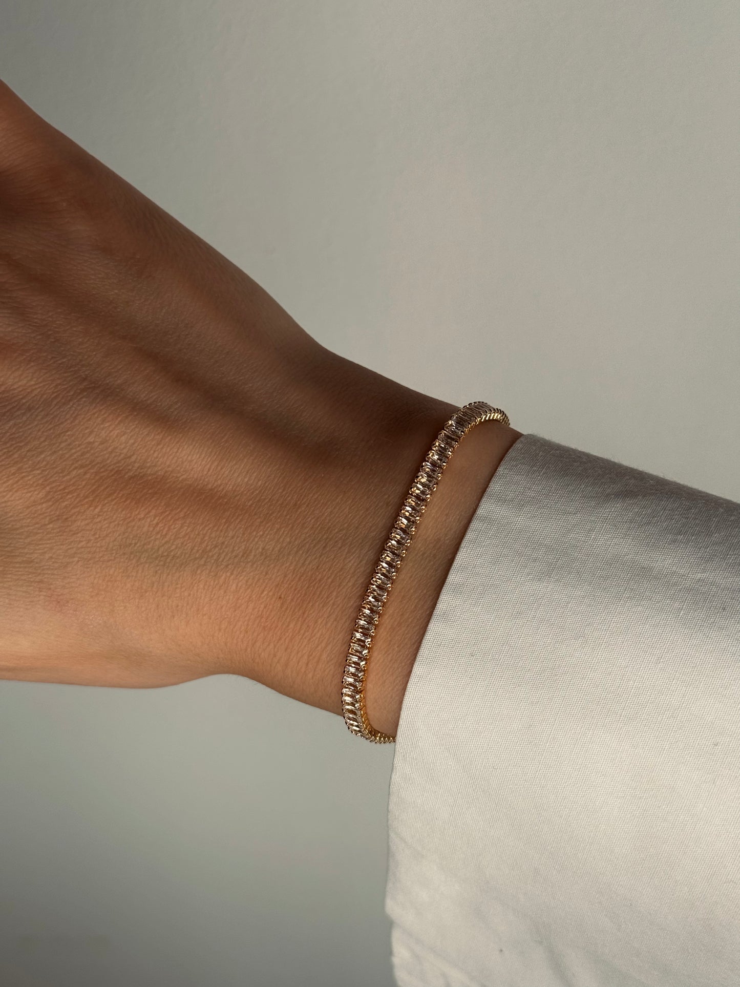 Bracelet diamants baguette