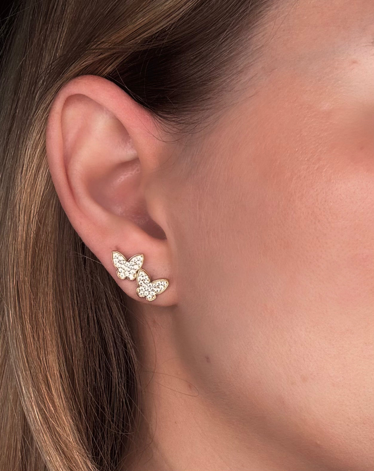 Boucles d'oreilles mini papillons