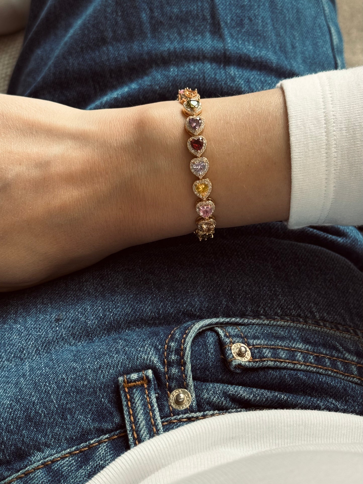 Bracelet rainbow Coeur