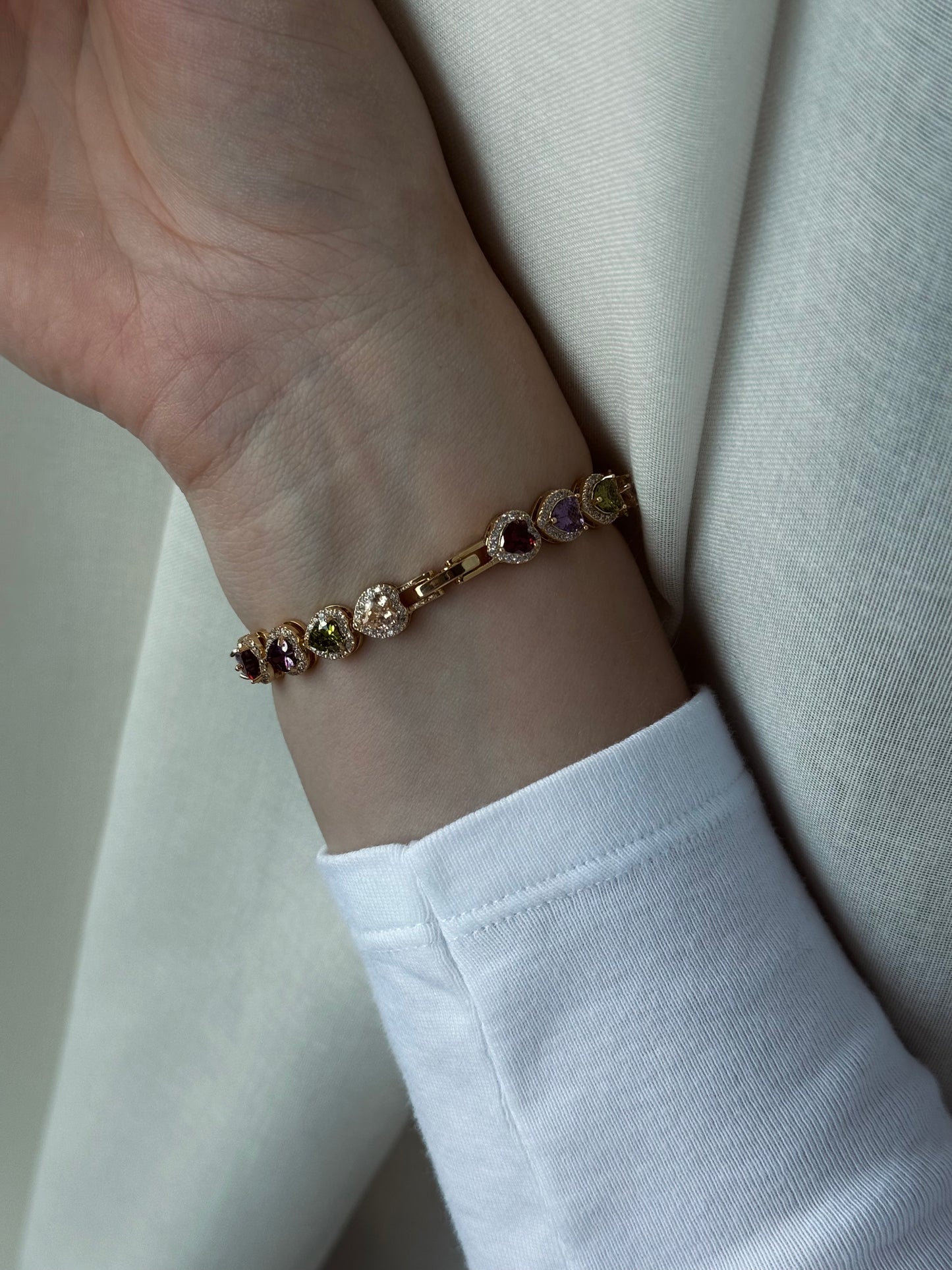 Bracelet rainbow Coeur