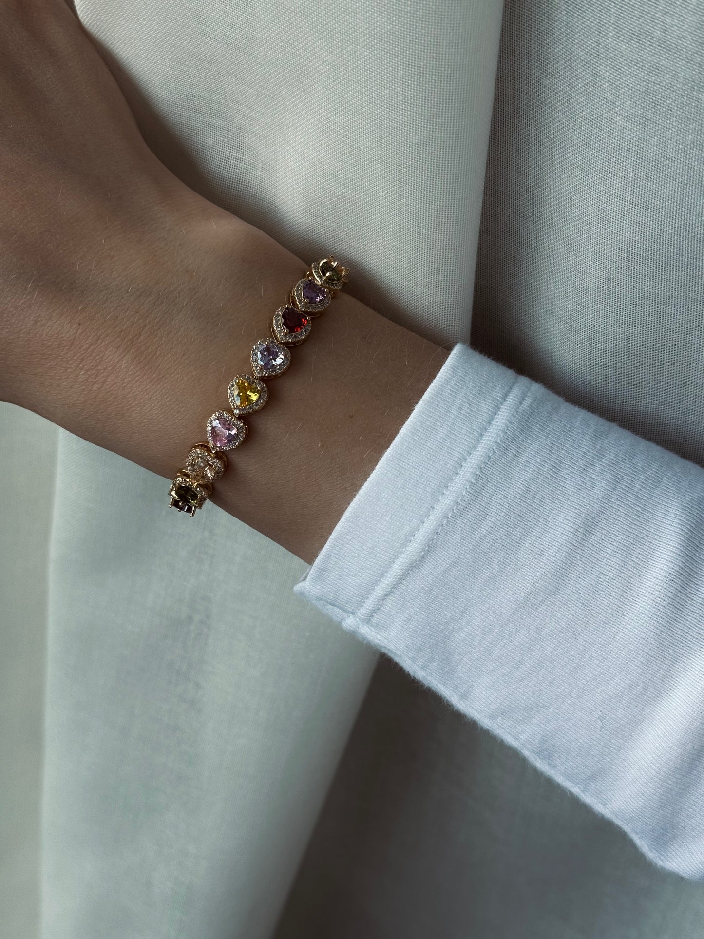 Bracelet rainbow Coeur