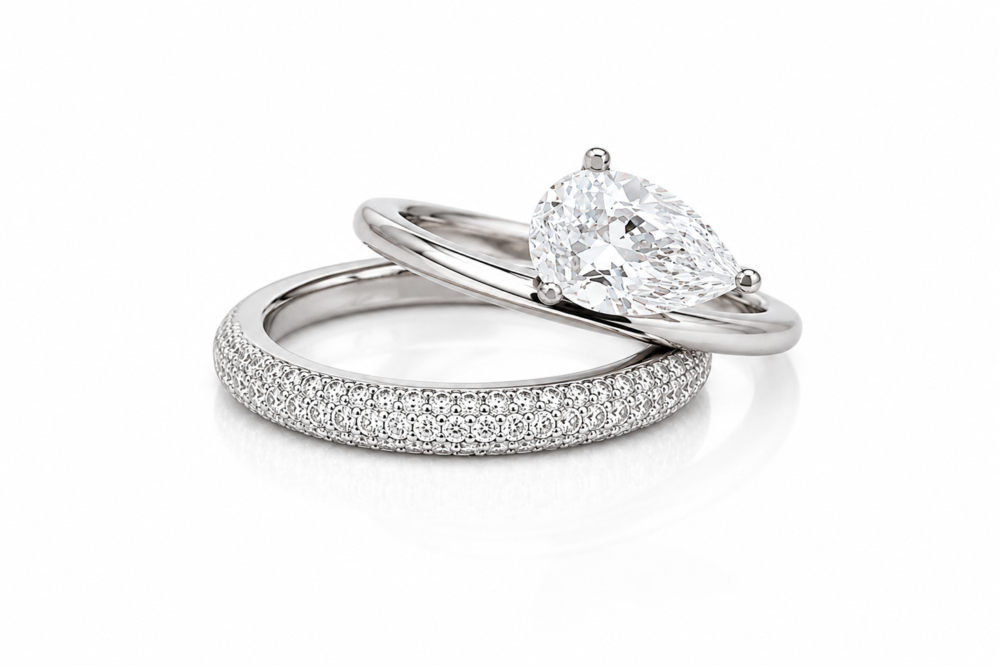 Bague double anneau poire
