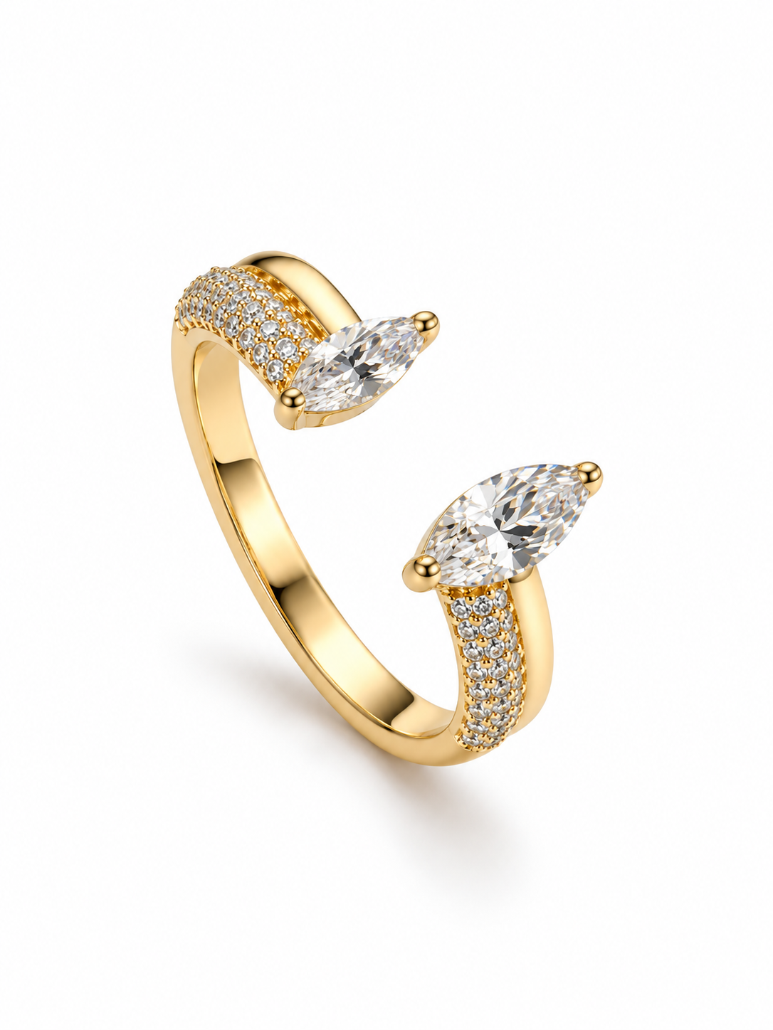 Bague Marquise duo