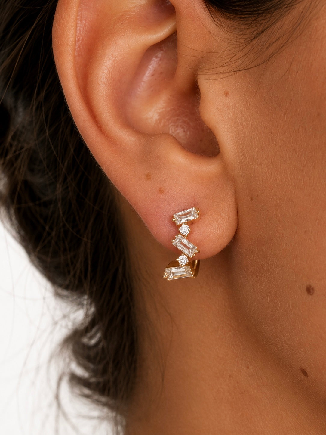Boucles d’oreilles baguette
