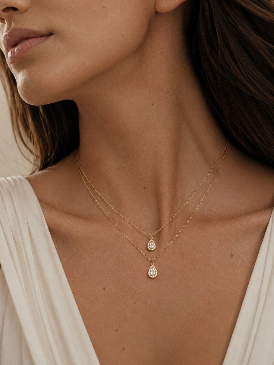 Collier double poire