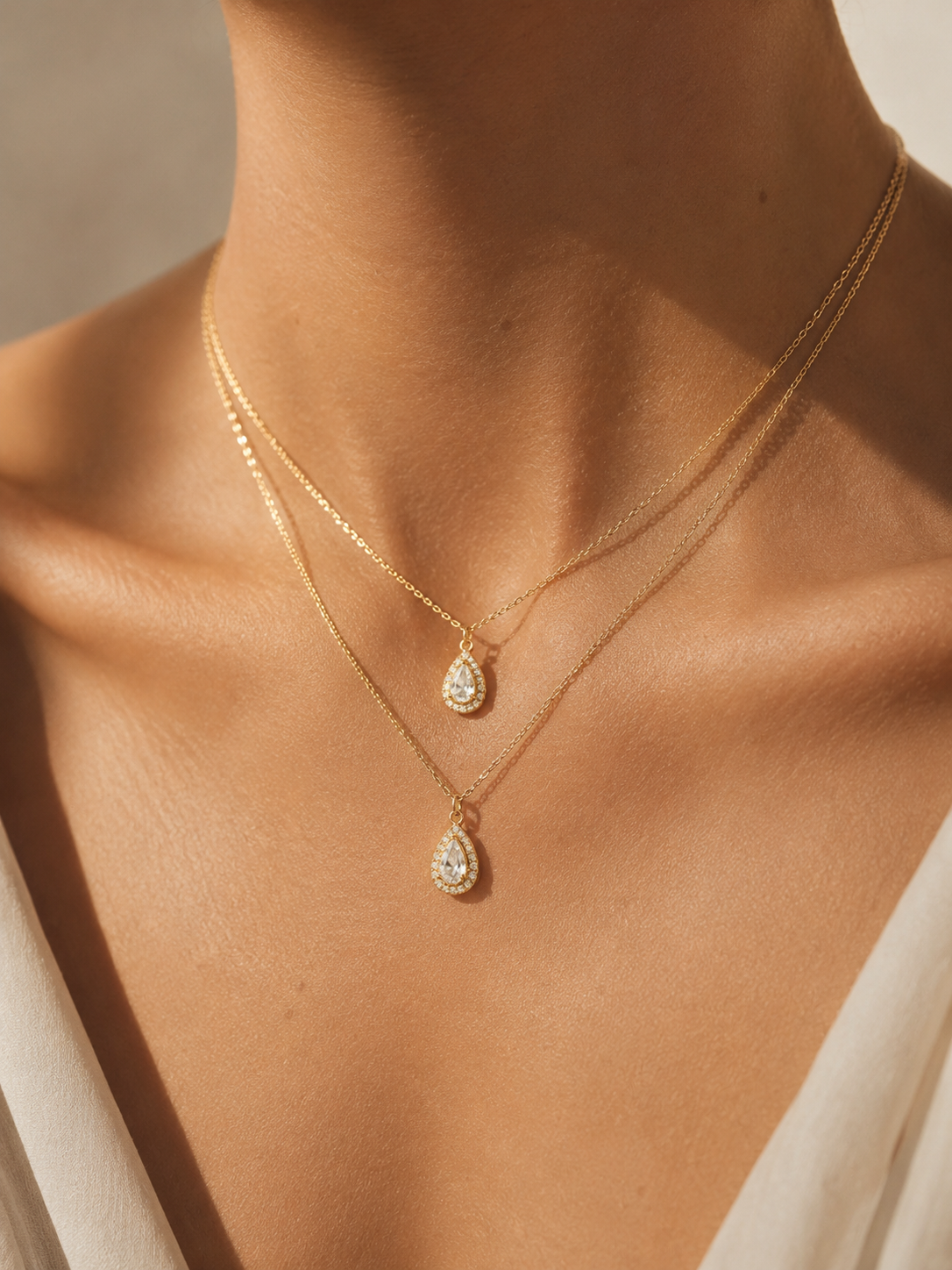 Collier double poire
