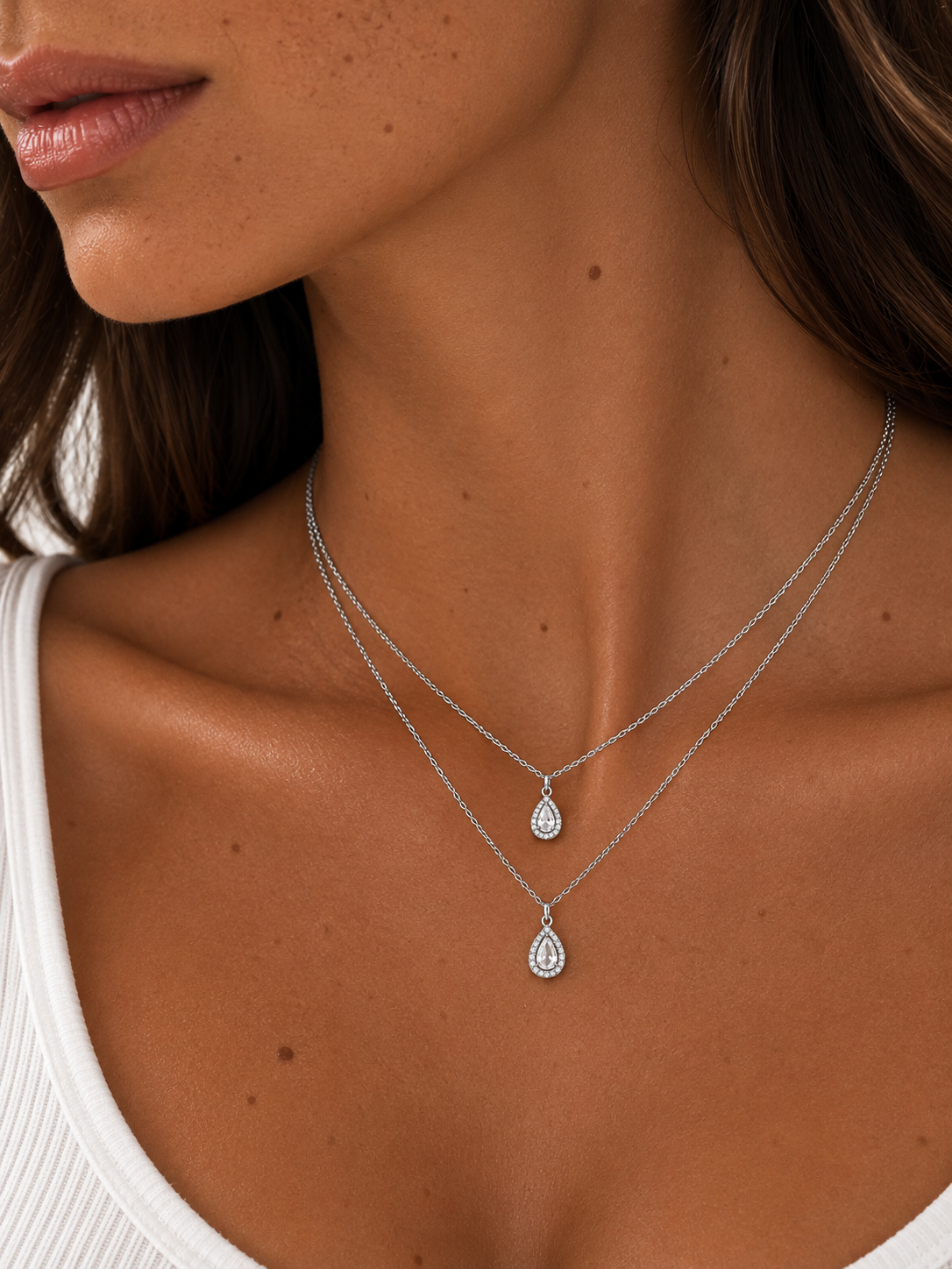 Collier double poire