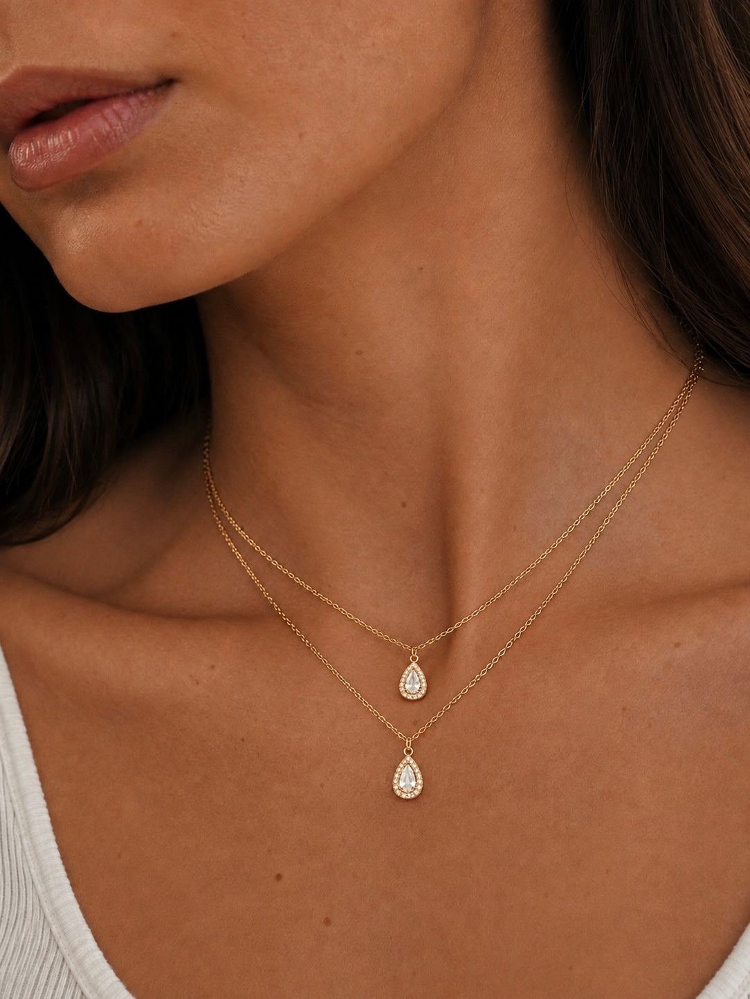 Collier double poire
