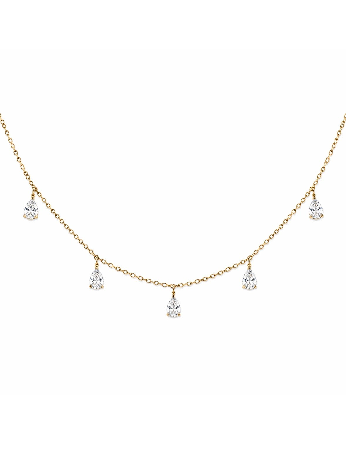 Collier gouttes pendantes