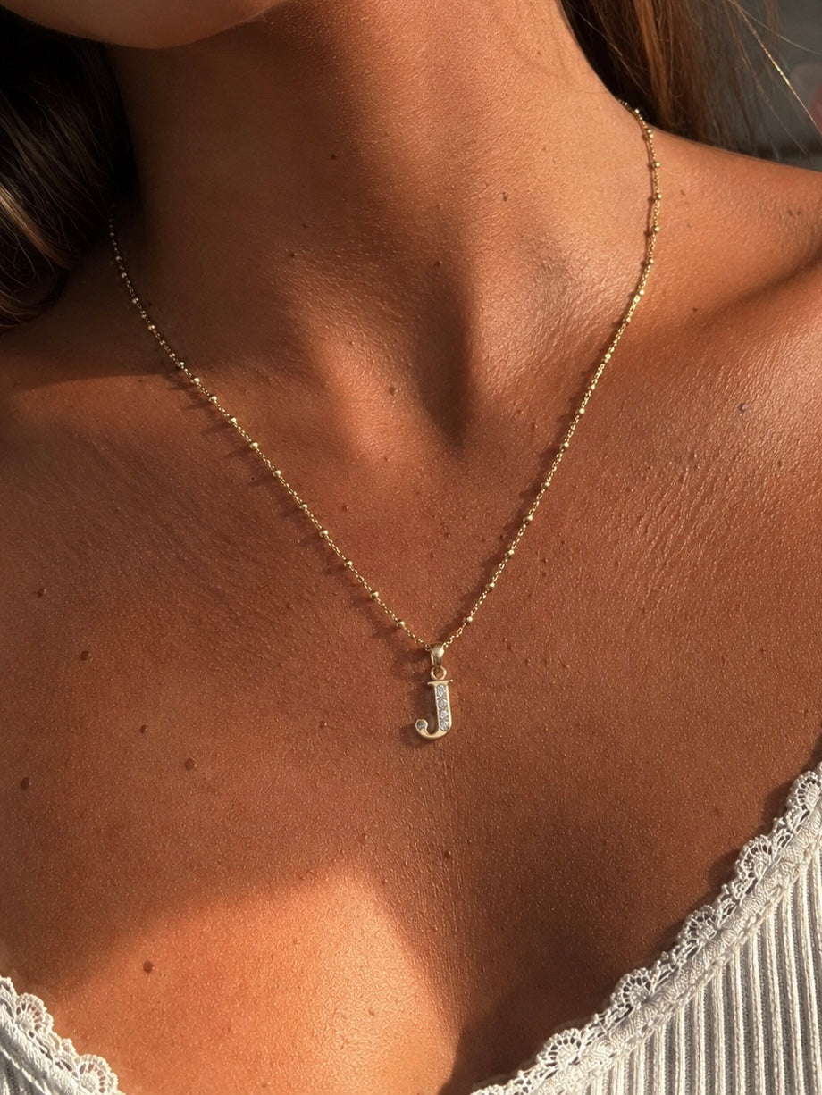Pendentif initiale semi pavé