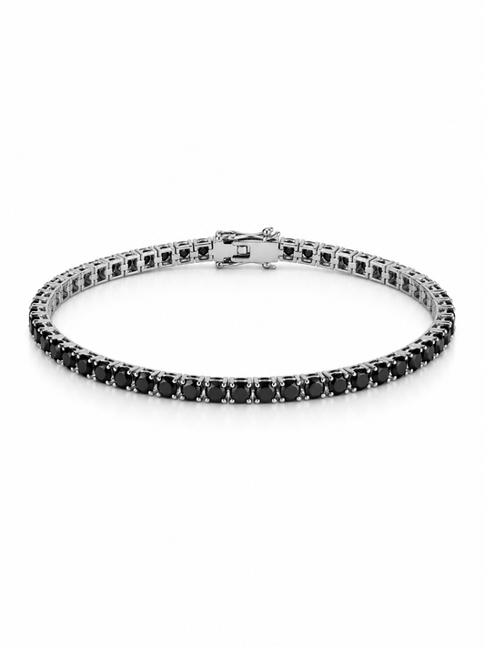 Rivière Tennis Diamants Noirs