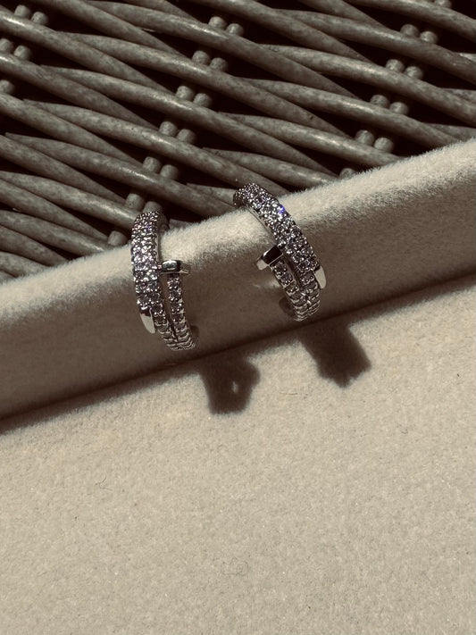 Boucles d'oreilles clou argent