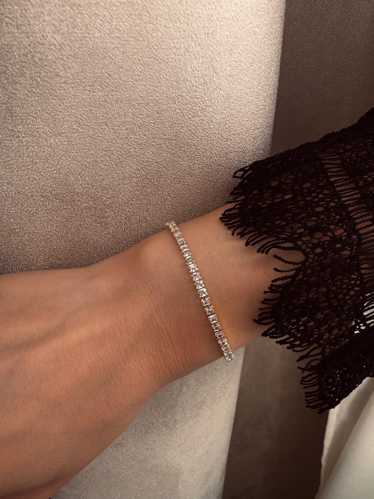 Bracelet rivière Eva or